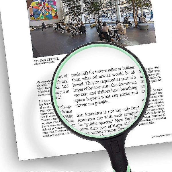 Suuri suurennuslasi 10x kädessä pidettävä lukusuurennuslasi seniori-ikäisille ja lapsille - 100 mm 4 tuumaa LGL