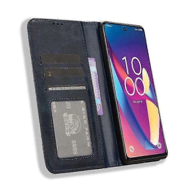 Kotelo sopii TCL 50 XL 5G lompakolle PU-nahka magneettisella sulkimella LGL Blue