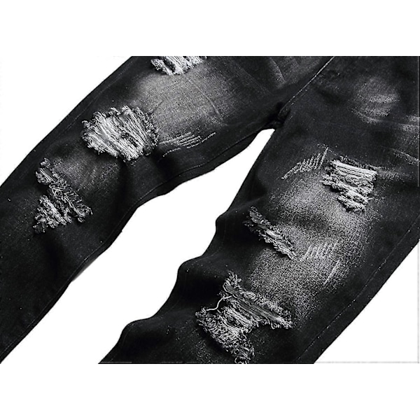 Slim Fit -farkut miehille, suorat lahkeet, LGL Black 36