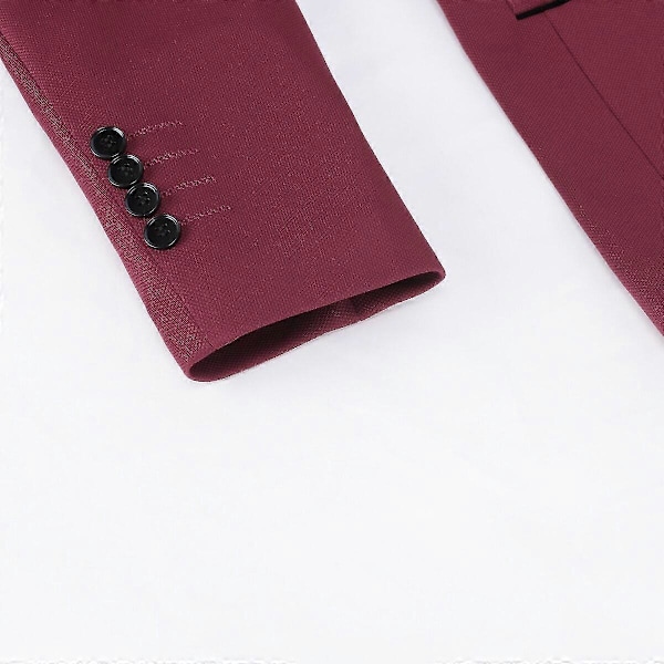 Allthemen Sportsjakke for menn, Moderne fritidsjakke for menn, Slim Business Blazer LGL Burgundy M
