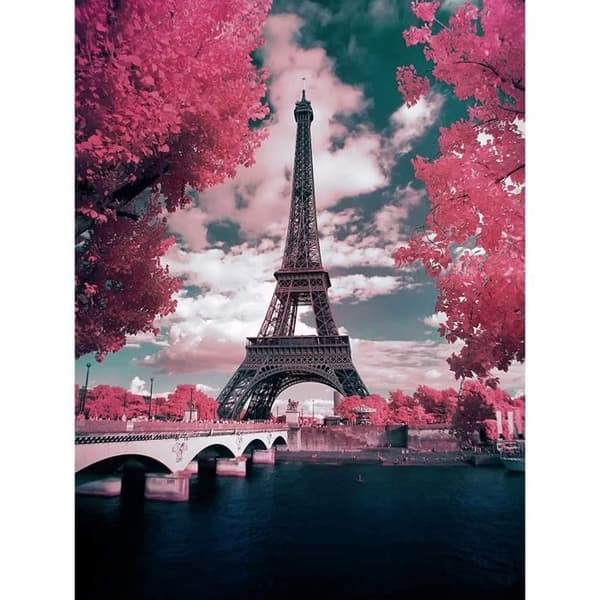 5D Diamantmaling - DIY - Eiffeltårnet - 30x40cm - Soverom/Stue Dekorasjon - Blandet（FMY） The Eiffel Tower