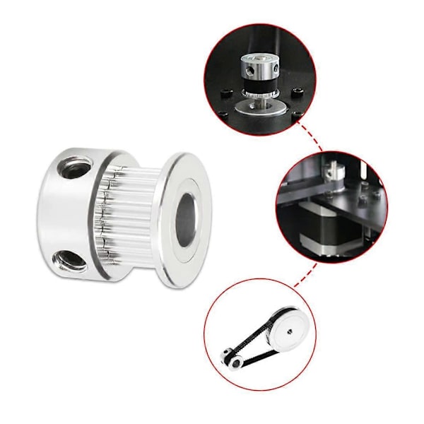 Pakke med 10 GT2 Timing Pulley med 20 tænder 3D-printertænder, 5 mm boring, 6 mm bredde (LGL)