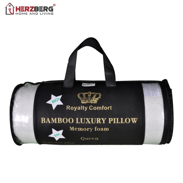 Lyx kudde i bambu med ergonomiskt minnesskum - Queen