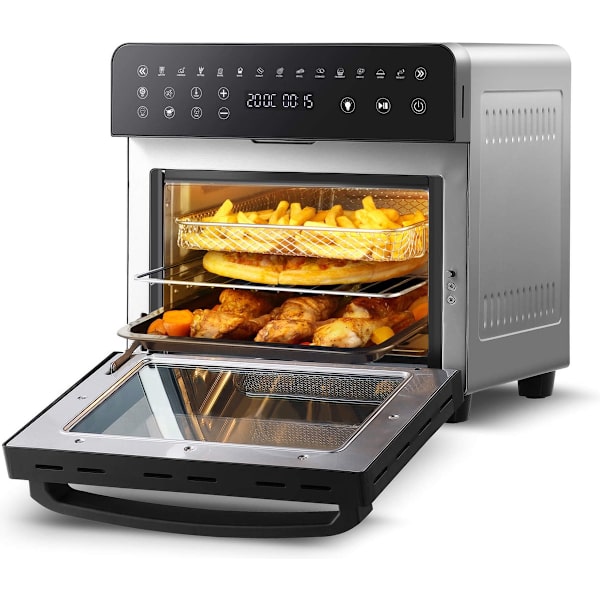 Airfryer XXL och ugn med rotisserie 14 liter svart 8c45 Fyndiq