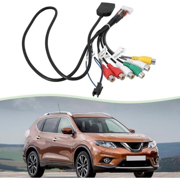 Stykke 20-bens Android bilstereo radiokabel med SIM-kortslotadapter, RCA ledningsnet, egnet til de fleste GPS multimedienavigationsenheder