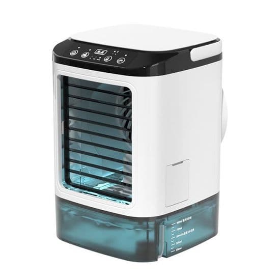 Bärbar luftkonditionering med 900 ml tank - 3 hastigheter - USB-driven - Vit