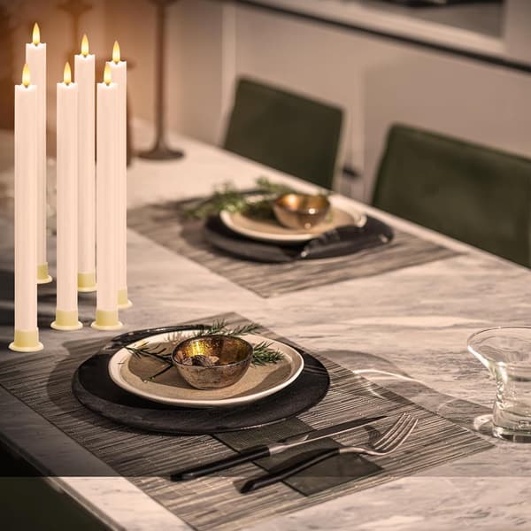 Rechargeable LED Candles HC-022S with Remote Control, 6-pack, Warm White, Create a Cozy Atmosphere
