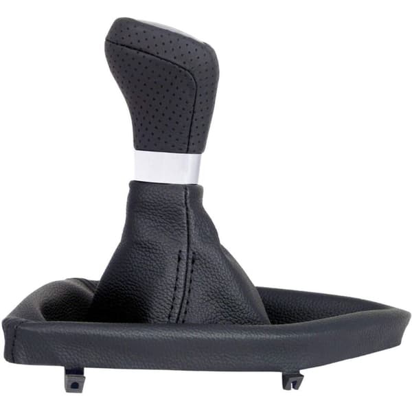 A277-1 Perforated Leather Gear Shift Knob, Black, 6 Speed, Compatible with BMW 1 Series E81 E82 E87 E88, Replacement Knob, Plug and Play