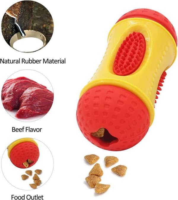 Kjedelige leker for mellomstore hunder, biteringer for valper, godbitdispenserende leker for hunder