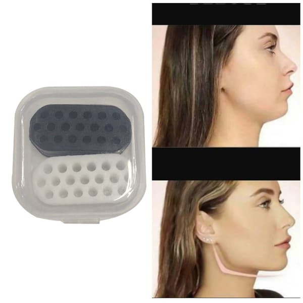 Jaw exerciser jaw trainer 2 pcs Black