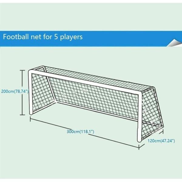 300x120x200cm udskiftningsfodboldnet, fodboldmålsnet, fodboldnet