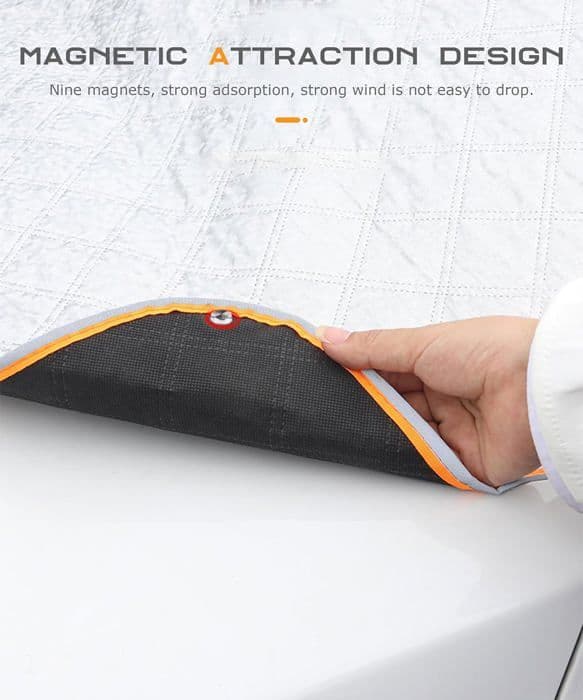 Frontrute - E382DFBLZYB001 - 190x126 cm - Flerlags aluminium/polyester - Sol-/vind-/snøbeskyttelse