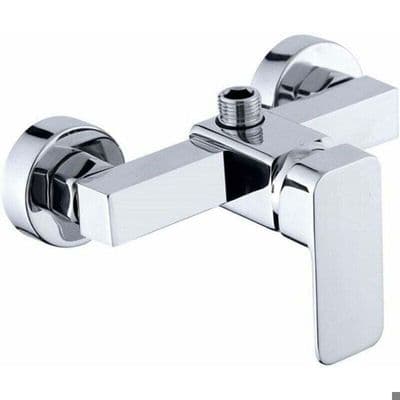 Veggmontert dusjkran - Termostatisk blandebatteri - Solid messingkropp - Kromfinish