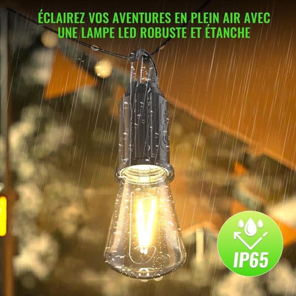 Rechargeable LED Camping Lamp. IP65 Portable Lantern. 3 Brightness Modes.