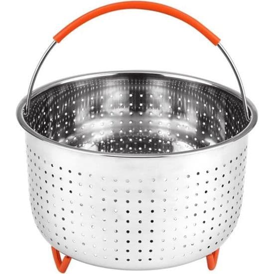 6L dampkurv - 304 rustfritt stål - sølvfarge - inkluderer 1 dampkurv