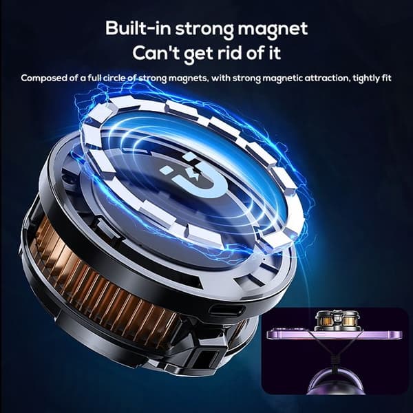 CX07 Magnetisk Telefonkøler - Køleventilator - RGB Lys