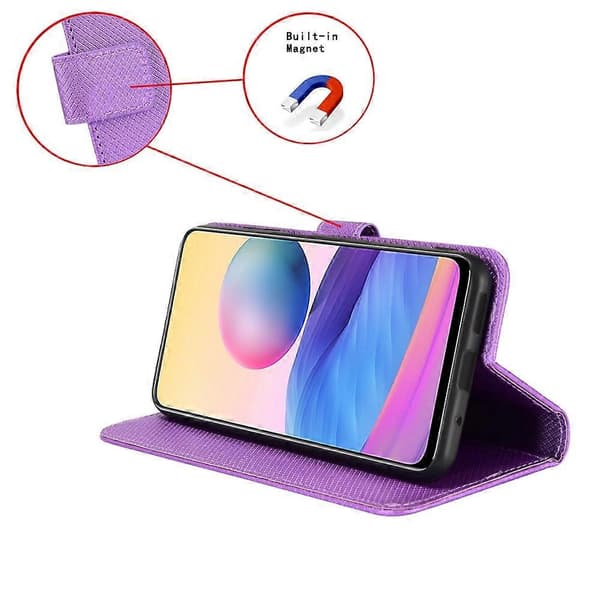 För Doogee Note 58 Pro/ Note 58 Fodral PU Läder Diamant Textur Plånbok Telefonfodral
