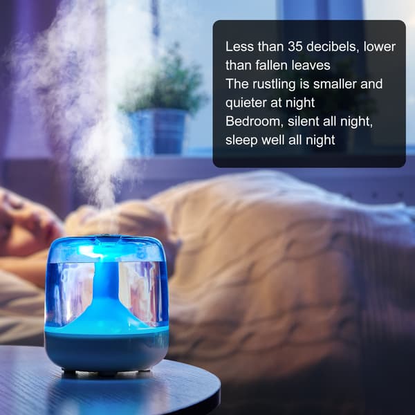 650 ml Spray Aroma Diffuser: Stor Tåke USB Luftfukter for Soverom, Kompatibel med Duftoljer Hvit