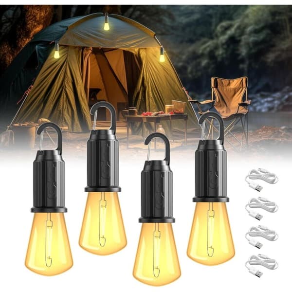 Rechargeable LED Camping Lamp. IP65 Portable Lantern. 3 Brightness Modes.