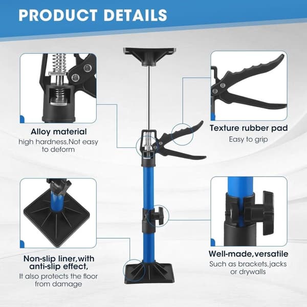 Telescopic Support 2-part Adjustable Support 30-59 cm Frame Tensioner Maximum Load 40 kg for Ceiling Mounting Drywall Cabinets Door Frames (30-59 cm)
