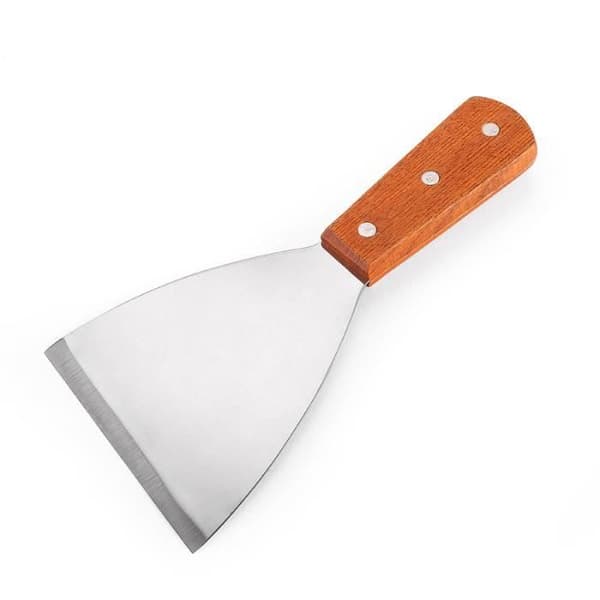 Trekantet stekespade i rustfritt stål, Teppanyaki-spade, Stekespade, Multifunksjonell biffspade, 21,7 * 10 cm