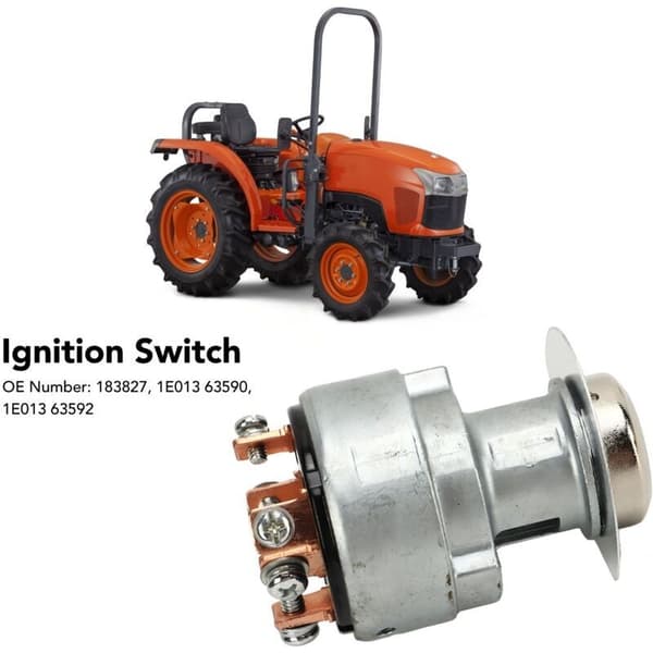 Ignition Switch 183827. Starter Key for Kubota D722 D902 D1005 D1105 D1305 V1205 V1305 V1505 Engine