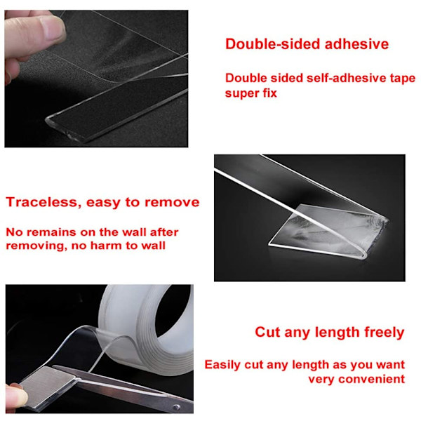 Reusable Double-Sided Nano Tape 5 m 1-pack