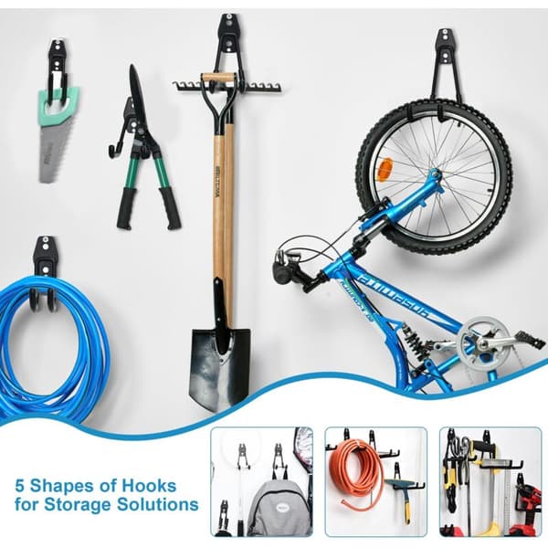 Heavy Duty Garage Hooks. Tool Storage Hooks. Garden Tool Storage Organizer. Steel Wall Hooks (Small U-shaped Hook)