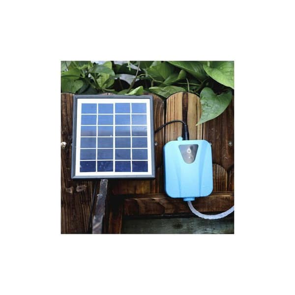Solcellsdriven pump för dammluftning - Vattenluftare med luftpumpar för akvarium 2L/min Silver GOLVMATTA