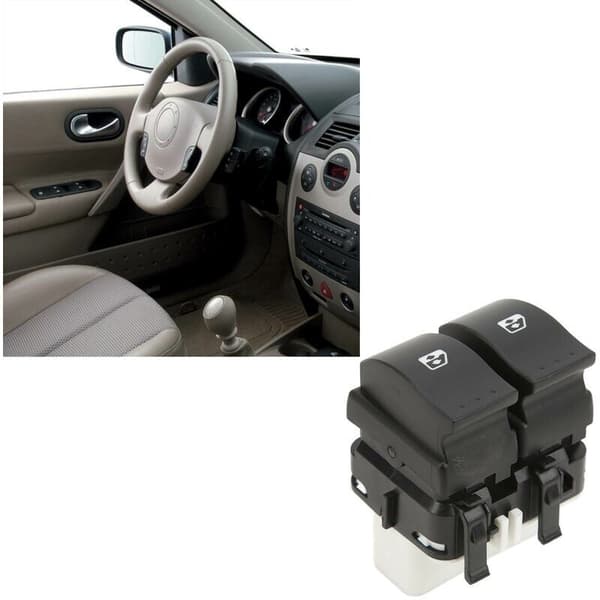 Power Window Switch 8200315042 Replacement Driver Side Switch for Scenic II JM0 / 1 MPV 2003-2014