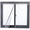 Magnetisk myggenet - Uspecificeret - 120x130cm - Glasfiber - Velcro - Grå