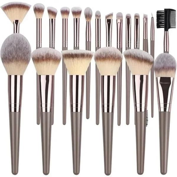 Sæt med 20 makeupbørster til foundation, øjenskygge, blush, concealer, kabuki blending børste