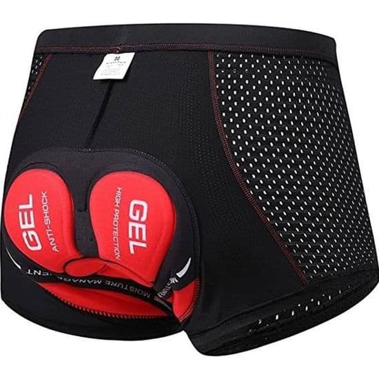 Cykelshorts til mænd med 3D Gel-polstring - Sort - Åndbare, hurtigtørrende