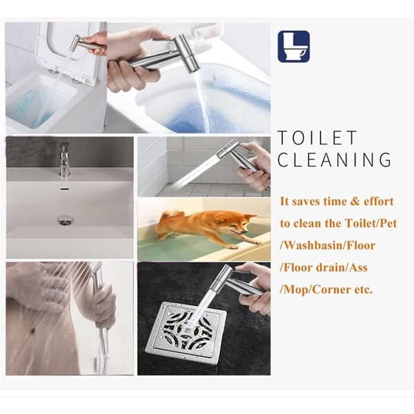 Bidé-handbidé-bidé WC-Handbidé WC - Duschset för bidé i rostfritt stål - Vattentryck