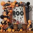 Halloween Bueguirlande Sæt - Edderkoppeballon - 100 Stykker