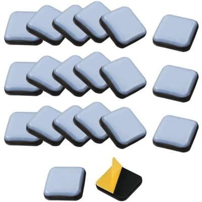 Möbeltassar - 24 st - Självhäftande - Teflon - 25x25mm