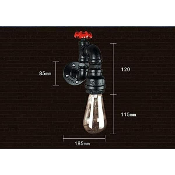 Retro Industrial Wall Lamp with Water Pipe E27 with Creative American Wind Light Decorations