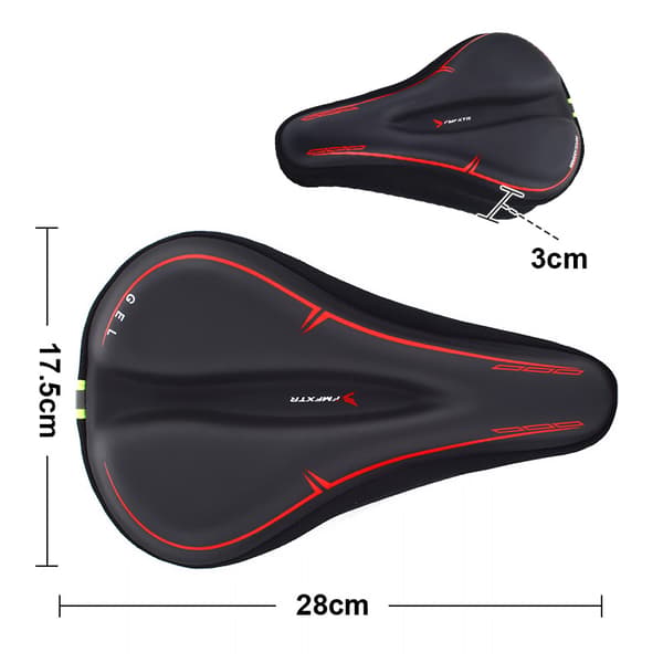 Memory Foam Bicycle Seat Cover Red