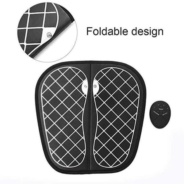 EMS Fodmassager - Forbedrer Blodcirkulationen - Bærbart og Sammenfoldeligt Design