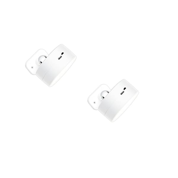 2-pack LED wall lamp with different light colors and remote control White