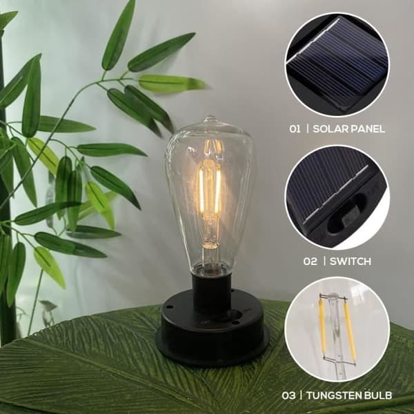 Sollampa - Ej specificerad - 7 cm - Integrerad LED - 2 delar - Utomhusbruk