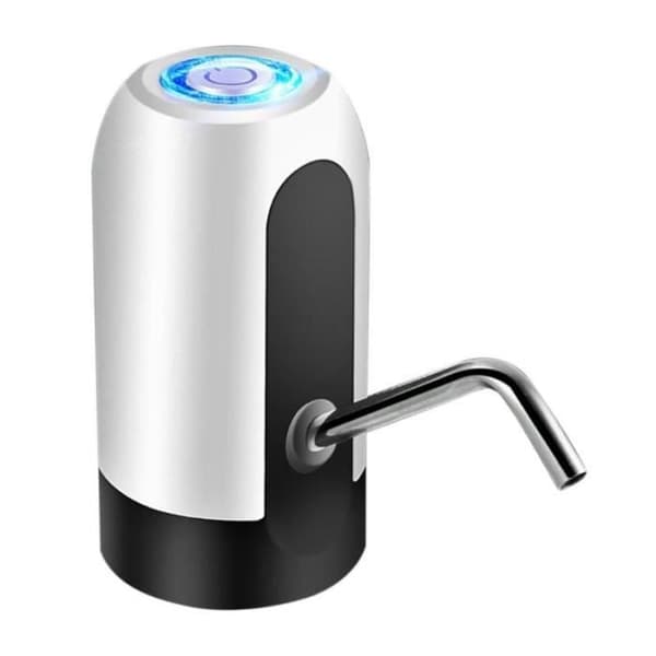 USB-laddande vattenflaskpump för hemmet, automatisk dricksvattenpump, bärbar elektrisk vattendispenser | Vit