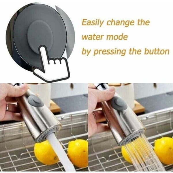 AIMOONSA Pull-Out Kitchen Faucet Spray Head, 2-Function, Replacement Faucet Nozzle, Pull-Out Kitchen Mixer Spray Head. Chrome. G1/2\"