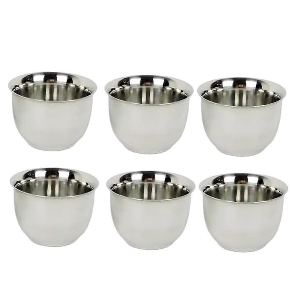 6 Mini Rostfria Dubbelväggiga Kaffekoppar Resistenta Tekoppar 50ml