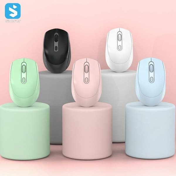 Trådlös mus, vit - ABS-material - Datorkontroll - Batterifri - Kompakt - Ergonomisk - Bärbar