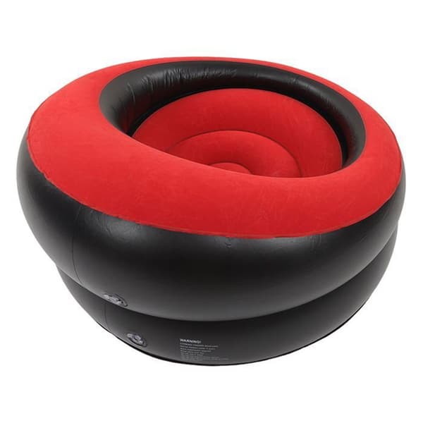 Rød oppustelig sofa - PVC - 1 person - 85 x 85 cm