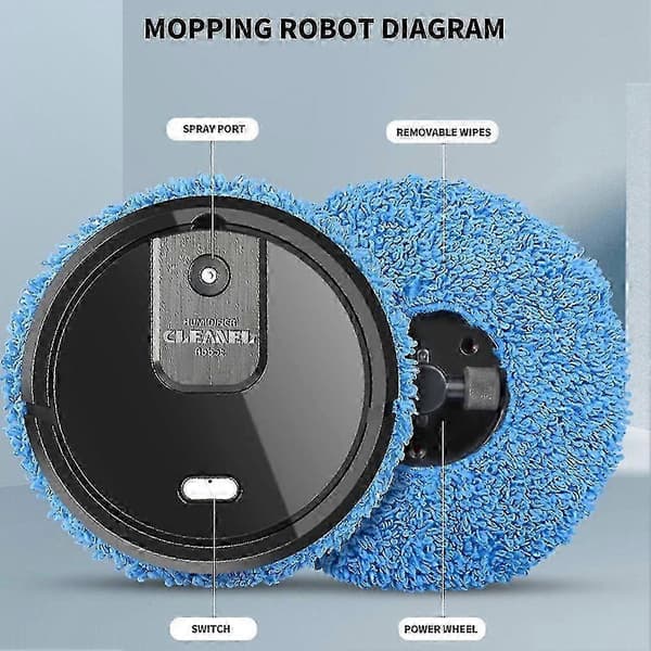 Smart Robotdammsugare: Stark sugförmåga, sopning, våt- och torrmoppning