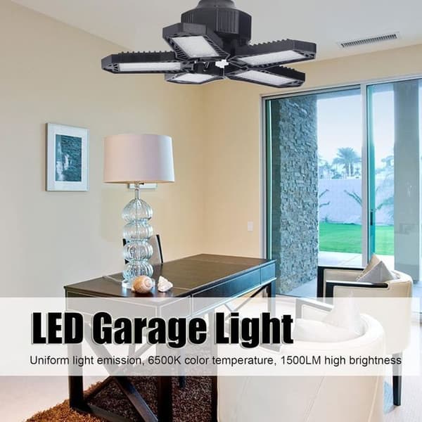 120W Sammenleggbar LED Taklampe - 6500K - 5 Sammenleggbare Paneler - Justerbar Vinkel