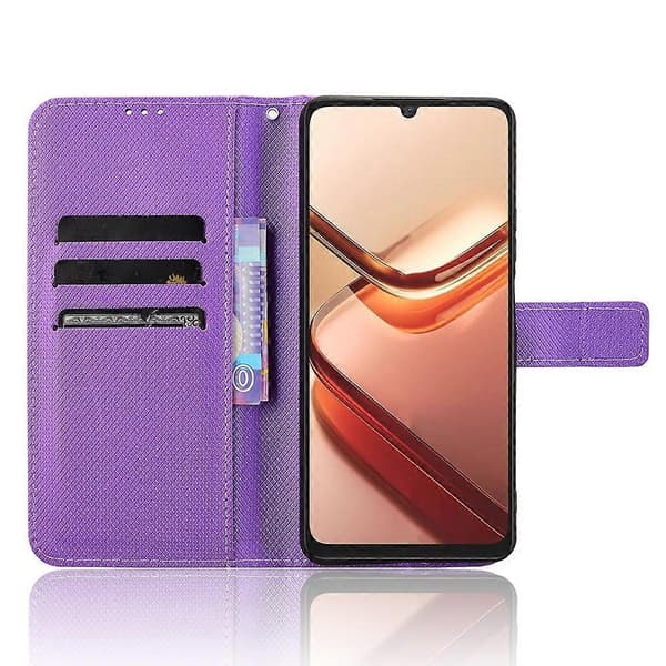För Doogee Note 58 Pro/ Note 58 Fodral PU Läder Diamant Textur Plånbok Telefonfodral