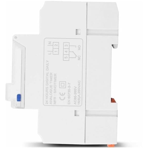 24-hour Digital LCD Display Electronic Clock, 85-265V DIN Rail Mounted Programmable Smart Analog Timer with 15-Minute Intervals (16A)